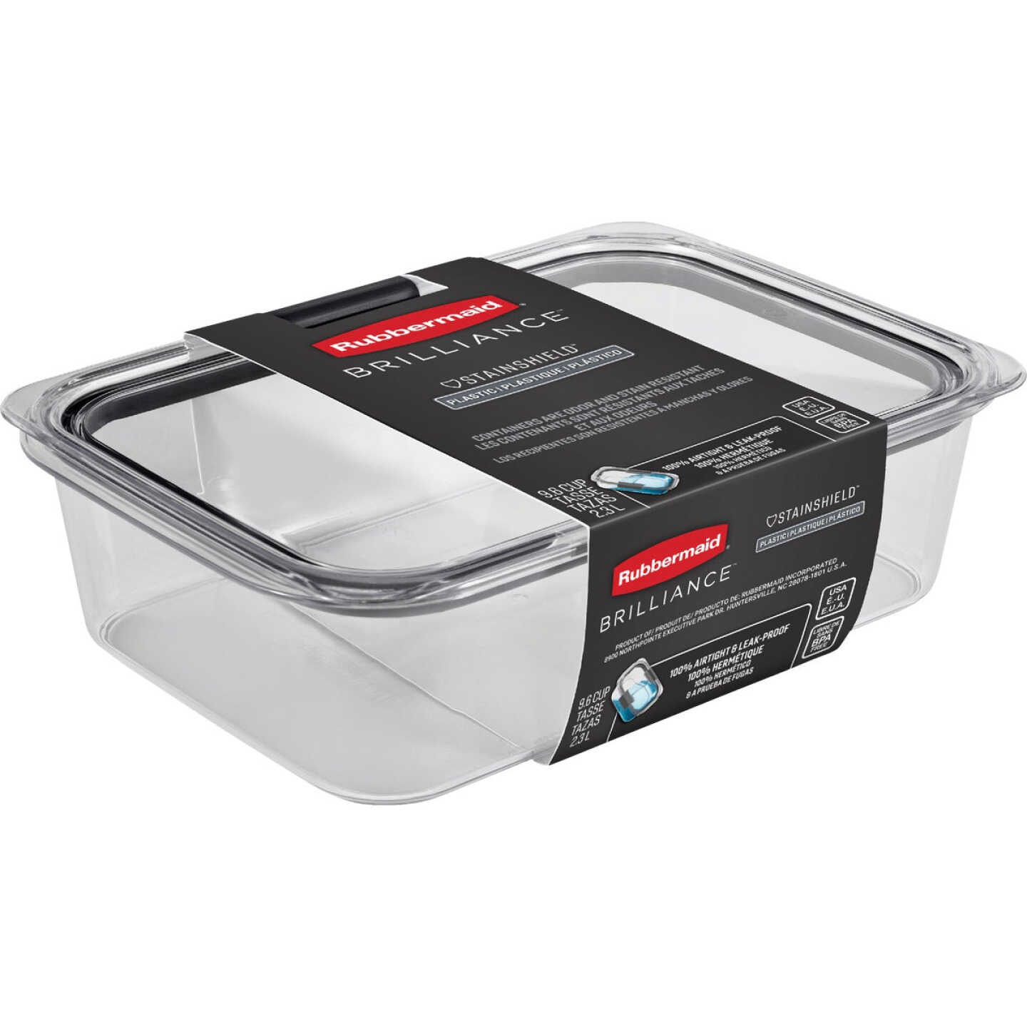 Rubbermaid Brilliance 9.6 C. Clear Rectangle Food Storage Container -  Farmers Building Supply